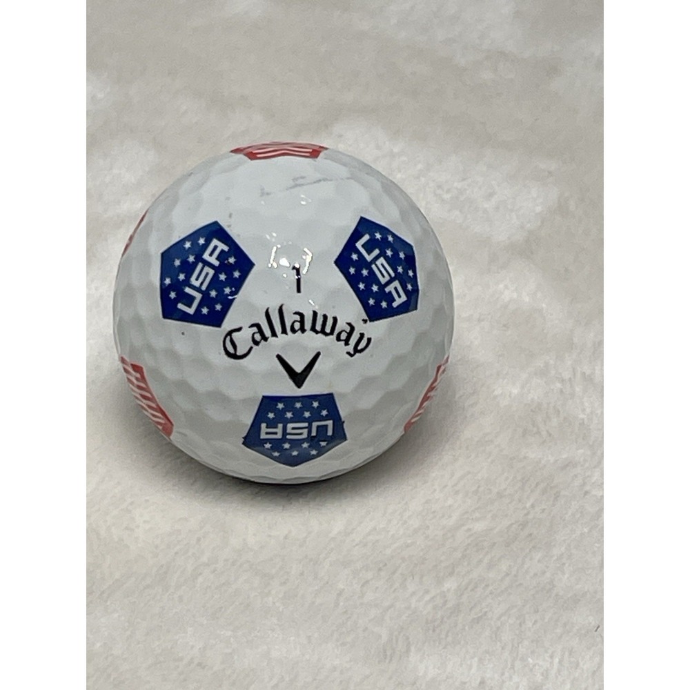 USA‎ Flag Logo Golf Ball Callaway Chrome Soft Collectible